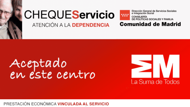 imagen identificativa del cheque servicio de la comunidad de Madrid para ayudas de dependencia